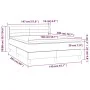 Box spring bed with black velvet mattress 140x200 cm by vidaXL, Beds and slatted bases - Ref: Foro24-3131023, Price: 402,31 €...