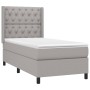 Box spring bed with light gray fabric mattress 80x200 cm by vidaXL, Beds and slatted bases - Ref: Foro24-3131625, Price: 343,...