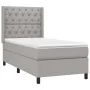 Box spring bed with light gray fabric mattress 80x200 cm by vidaXL, Beds and slatted bases - Ref: Foro24-3131625, Price: 324,...