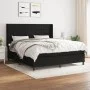 Box spring bed with black fabric mattress 160x200 cm by vidaXL, Beds and slatted bases - Ref: Foro24-3131443, Price: 622,47 €...