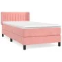 Box spring bed with pink velvet mattress 100x200 cm by vidaXL, Beds and slatted bases - Ref: Foro24-3131068, Price: 304,99 €,...