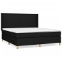 Cama box spring con colchón tela negro 160x200 cm de vidaXL, Camas y somieres - Ref: Foro24-3131843, Precio: 627,02 €, Descue...