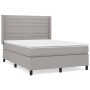 Boxspringbett mit hellgrauer Stoffmatratze 140x190 cm von vidaXL, Betten und Lattenroste - Ref: Foro24-3131505, Preis: 534,40...