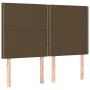 Cama box spring con colchón tela marrón oscuro 140x200 cm de vidaXL, Camas y somieres - Ref: Foro24-3131916, Precio: 475,15 €...