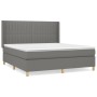 Box spring bed with dark gray fabric mattress 180x200 cm by vidaXL, Beds and slatted bases - Ref: Foro24-3132170, Price: 647,...
