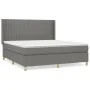 Box spring bed with dark gray fabric mattress 180x200 cm by vidaXL, Beds and slatted bases - Ref: Foro24-3132170, Price: 620,...