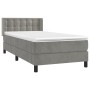Boxspringbett mit hellgrauer Samtmatratze 100x200 cm von vidaXL, Betten und Lattenroste - Ref: Foro24-3131183, Preis: 322,31 ...