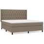 Box spring bed with taupe gray fabric mattress 160x200 cm by vidaXL, Beds and slatted bases - Ref: Foro24-3131685, Price: 648...