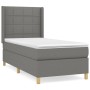 Cama box spring con colchón tela gris oscuro 80x200 cm de vidaXL, Camas y somieres - Ref: Foro24-3131946, Precio: 337,54 €, D...