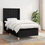 Box spring bed with black fabric mattress 90x190 cm by vidaXL, Beds and slatted bases - Ref: Foro24-3132275, Price: 311,85 €,...