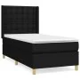 Box spring bed with black fabric mattress 90x190 cm by vidaXL, Beds and slatted bases - Ref: Foro24-3132275, Price: 311,85 €,...