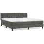 Box spring bed with dark gray velvet mattress 180x200 cm by vidaXL, Beds and slatted bases - Ref: Foro24-3131214, Price: 509,...
