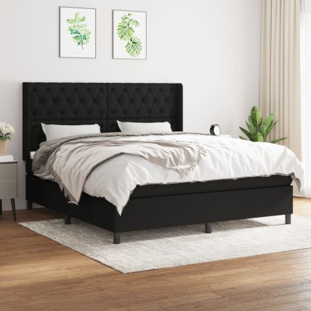 Boxspringbett mit schwarzer Stoffmatratze 160x200 cm von vidaXL, Betten und Lattenroste - Ref: Foro24-3131683, Preis: 619,47 ...