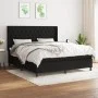 Box spring bed with black fabric mattress 160x200 cm by vidaXL, Beds and slatted bases - Ref: Foro24-3131683, Price: 633,36 €...