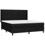 Box spring bed with black fabric mattress 160x200 cm by vidaXL, Beds and slatted bases - Ref: Foro24-3131683, Price: 633,36 €...