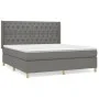 Cama box spring con colchón tela gris oscuro 160x200 cm de vidaXL, Camas y somieres - Ref: Foro24-3132242, Precio: 578,65 €, ...