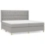Box spring bed with light gray fabric mattress 200x200 cm by vidaXL, Beds and slatted bases - Ref: Foro24-3132257, Price: 651...