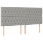 Box spring bed with light gray fabric mattress 200x200 cm by vidaXL, Beds and slatted bases - Ref: Foro24-3132257, Price: 651...