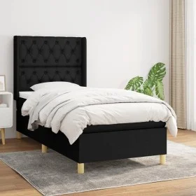 Box spring bed with black fabric mattress 80x200 cm by vidaXL, Beds and slatted bases - Ref: Foro24-3132187, Price: 334,12 €,...