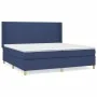 Box spring bed with blue fabric mattress 200x200 cm by vidaXL, Beds and slatted bases - Ref: Foro24-3131863, Price: 634,02 €,...