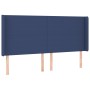 Box spring bed with blue fabric mattress 200x200 cm by vidaXL, Beds and slatted bases - Ref: Foro24-3131863, Price: 633,30 €,...