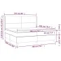 Box spring bed with blue fabric mattress 200x200 cm by vidaXL, Beds and slatted bases - Ref: Foro24-3131863, Price: 634,02 €,...