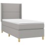 Cama box spring con colchón tela gris claro 100x200 cm de vidaXL, Camas y somieres - Ref: Foro24-3131889, Precio: 341,33 €, D...