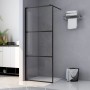 Mampara ducha accesible vidrio ESG transparente negro 90x195 cm