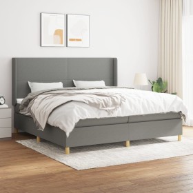 Box spring bed with dark gray fabric mattress 200x200 cm by vidaXL, Beds and slatted bases - Ref: Foro24-3131858, Price: 657,...