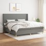 Box spring bed with dark gray fabric mattress 200x200 cm by vidaXL, Beds and slatted bases - Ref: Foro24-3131858, Price: 658,...