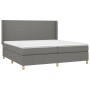 Box spring bed with dark gray fabric mattress 200x200 cm by vidaXL, Beds and slatted bases - Ref: Foro24-3131858, Price: 658,...