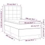 Box spring bed with black fabric mattress 90x200 cm by vidaXL, Beds and slatted bases - Ref: Foro24-3131963, Price: 320,03 €,...