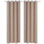 Cortinas opacas 2 piezas con ojales de metal 135x175 cm crema en Cortinas y visillos | Comprar online en Foro24