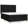 Box spring bed with black fabric mattress 140x200 cm by vidaXL, Beds and slatted bases - Ref: Foro24-3132075, Price: 525,81 €...