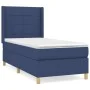 Box spring bed with blue fabric mattress 100x200 cm by vidaXL, Beds and slatted bases - Ref: Foro24-3131975, Price: 351,63 €,...