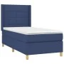 Box spring bed with blue fabric mattress 100x200 cm by vidaXL, Beds and slatted bases - Ref: Foro24-3131975, Price: 351,63 €,...