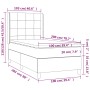 Box spring bed with blue fabric mattress 100x200 cm by vidaXL, Beds and slatted bases - Ref: Foro24-3131975, Price: 357,63 €,...