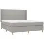 Box spring bed with light gray fabric mattress 180x200 cm by vidaXL, Beds and slatted bases - Ref: Foro24-3131849, Price: 628...