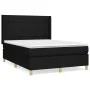 Box spring bed with black fabric mattress 140x190 cm by vidaXL, Beds and slatted bases - Ref: Foro24-3131987, Price: 507,29 €...