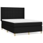 Cama box spring con colchón tela negro 140x190 cm de vidaXL, Camas y somieres - Ref: Foro24-3131987, Precio: 507,57 €, Descue...
