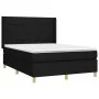 Box spring bed with black fabric mattress 140x190 cm by vidaXL, Beds and slatted bases - Ref: Foro24-3131987, Price: 507,29 €...