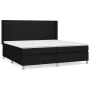 Box spring bed with black fabric mattress 200x200 cm by vidaXL, Beds and slatted bases - Ref: Foro24-3131859, Price: 656,81 €...