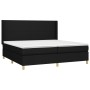 Box spring bed with black fabric mattress 200x200 cm by vidaXL, Beds and slatted bases - Ref: Foro24-3131859, Price: 687,81 €...