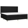 Box spring bed with black fabric mattress 200x200 cm by vidaXL, Beds and slatted bases - Ref: Foro24-3131859, Price: 656,81 €...