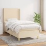 Boxspringbett mit cremefarbener Stoffmatratze 100x200 cm von vidaXL, Betten und Lattenroste - Ref: Foro24-3131814, Preis: 355...