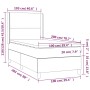 Boxspringbett mit cremefarbener Stoffmatratze 100x200 cm von vidaXL, Betten und Lattenroste - Ref: Foro24-3131814, Preis: 355...