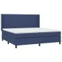 Box spring bed with blue fabric mattress 200x200 cm by vidaXL, Beds and slatted bases - Ref: Foro24-3131303, Price: 682,49 €,...