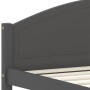 Estructura cama sin colchón madera pino gris oscuro 160x200 cm