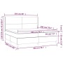 Cama box spring con colchón tela color crema 200x200 cm de vidaXL, Camas y somieres - Ref: Foro24-3131862, Precio: 636,67 €, ...