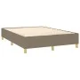 Box spring bed with taupe gray fabric mattress 140x200 cm by vidaXL, Beds and slatted bases - Ref: Foro24-3131997, Price: 495...